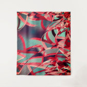 Rote Bänder über bläulich grau, tropfend Wandteppich (Vorderseite)