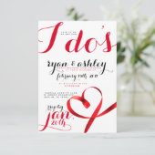 Rote Bandherzen! Einladung (Stehend Vorderseite)