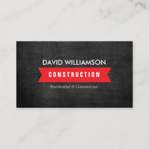 ROTE BANNERKONSTRUKTION, BAUER, ARCHITEKTLOGO VISITENKARTE