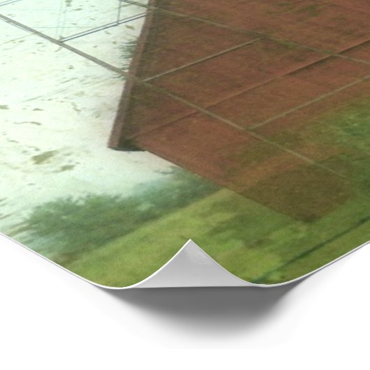 Rote Barkunst Poster (Ecke)