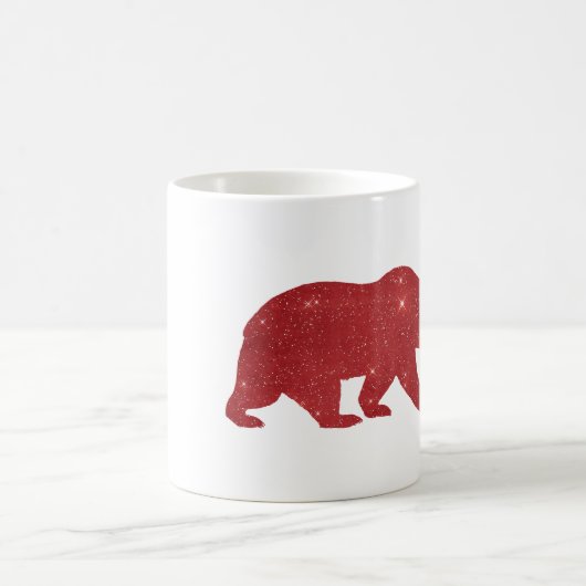 rote Bärn-Silhouette Kaffeetasse (Mittel)