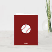 Rote Baseball Dankeschön Trainer Karte (Rückseite)