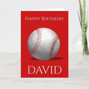 Rote Baseball-Geburtstagskinder Sport Karte