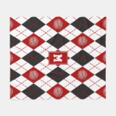 Rote Basketballmannschaft - Raute Fleecedecke (Vorderseite (Horizontal))