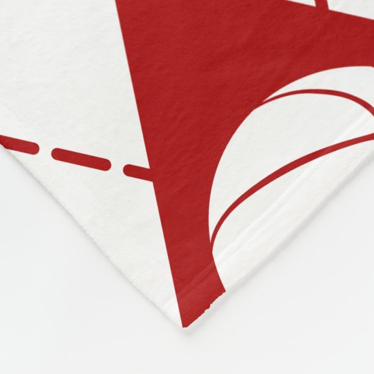 Rote Basketballmannschaft - Raute Fleecedecke (Ecke)