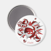 Rote Basketballstars kaufen 1 oder kaufen für Team Magnet (Vorderseite/Rückseite)