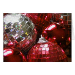 Rote Baubles Grüße Karte