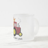 Rote Bauernhof-Traktor-T - Shirts und Geschenke Mattglastasse (VorderseiteRechts)