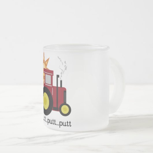 Rote Bauernhof-Traktor-T - Shirts und Geschenke Mattglastasse (VorderseiteRechts)