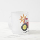 Rote Bauernhof-Traktor-T - Shirts und Geschenke Mattglastasse (Vorderseite Links)