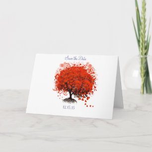 Rote Baum Hochzeit T-Shirts, Geschenke, Aufkleber Ankündigung