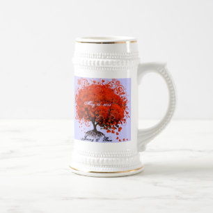 Rote Baum Hochzeit T-Shirts, Geschenke, Aufkleber  Bierglas
