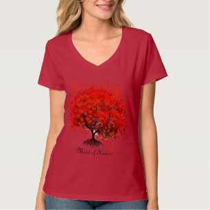 Rote Baum Hochzeit T-Shirts, Geschenke, Aufkleber T-Shirt