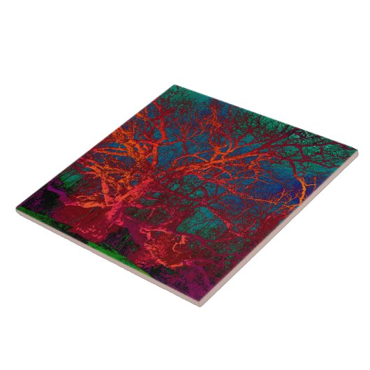 Rote Baum Keramik-Fliese Fliese (Seite)