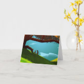 Rote Baum-Mitteilungskarten Karte (Gelbe Blume)