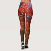 Rote Bäume am Morgen mit Personalisiertem Namen Leggings (Rückseite)