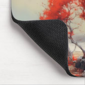 Rote Baumlandschaft Mousepad (Ecke)
