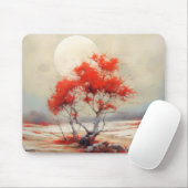 Rote Baumlandschaft Mousepad (Mit Mouse)