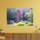 Rote Baumlandschaft Szene (Wrapped Canvas Print) Leinwanddruck (Insitu (Wohnzimmer))