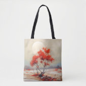 Rote Baumlandschaft Tasche (Vorderseite)