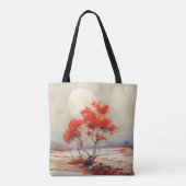 Rote Baumlandschaft Tasche (Rückseite)