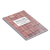 Rote Bausteine Spiralblock Notizblock (Rechte Seite)