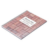 Rote Bausteine Spiralblock Notizblock (Linke Seite)
