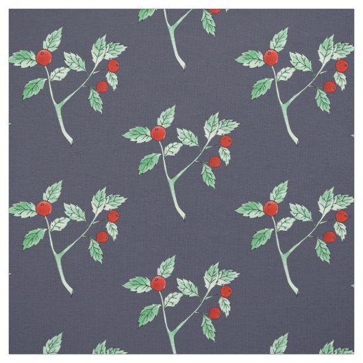 Rote Beere Pflanze Stoff (Muster)