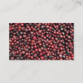 Rote Beeren des Himalaya Visitenkarte (Rückseite)