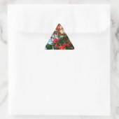 Rote Beeren Dreieckiger Aufkleber (Tasche)