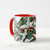 Rote Beeren im Schnee 2025 Tasse (Vorderseite Links)