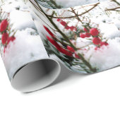 ROTE BEEREN im SCHNEE-Packpapier Geschenkpapier (Rolleneckpunkt)