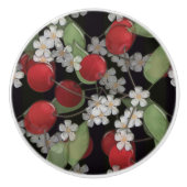 Rote Beeren Keramikknauf (Vorderseite)