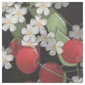 Rote Beeren, Kirschen Stoff (Nahaufnahme)