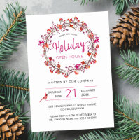 Rote Beeren Kranz Winter Holiday Open House