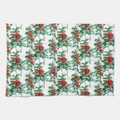 Rote Beeren, Longonbeeren Geschirrtuch (Horizontal)