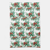 Rote Beeren, Longonbeeren Geschirrtuch (Vertikal)