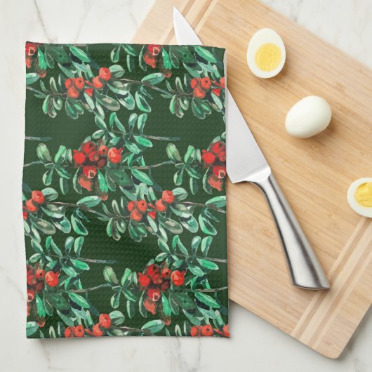 Rote Beeren, Longonbeeren Küchentücher (Viertel Falte)