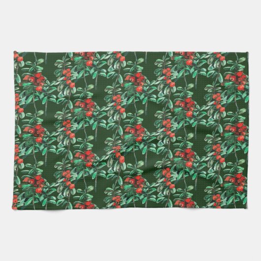 Rote Beeren, Longonbeeren Küchentücher (Horizontal)