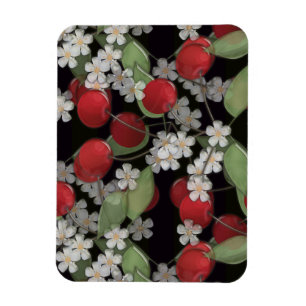 Rote Beeren Magnet