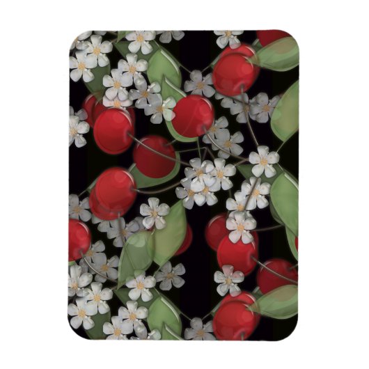 Rote Beeren Magnet (Vertikal)