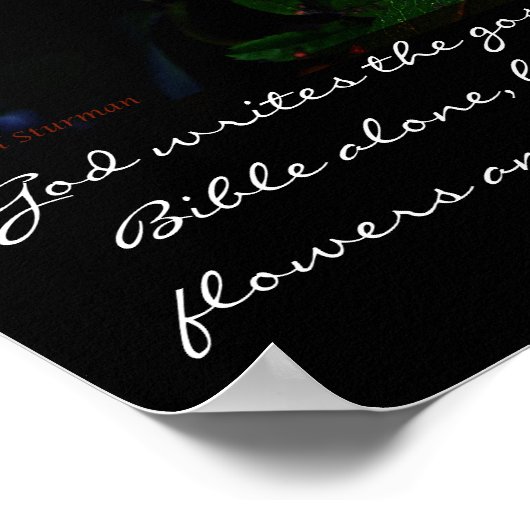 Rote Beeren mit Martin Luther Zitat Poster (Ecke)