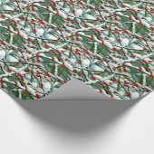 Rote Beeren mit Schnee, Geschenkpapier (Ecke)