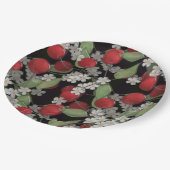 Rote Beeren Pappteller (Schrägansicht)