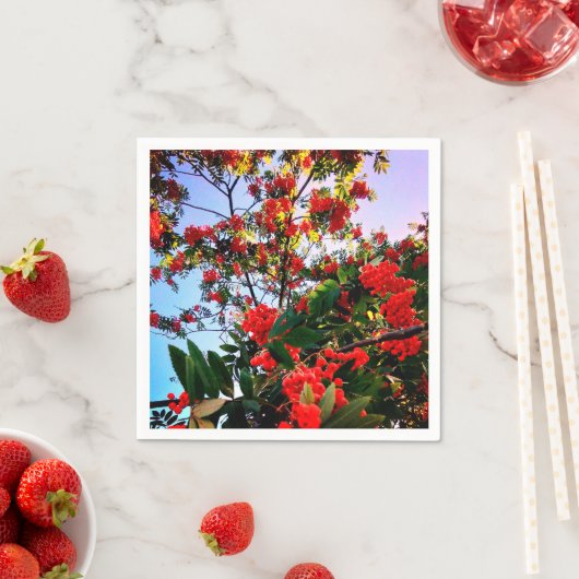 Rote Beeren Serviette (Beispiel)