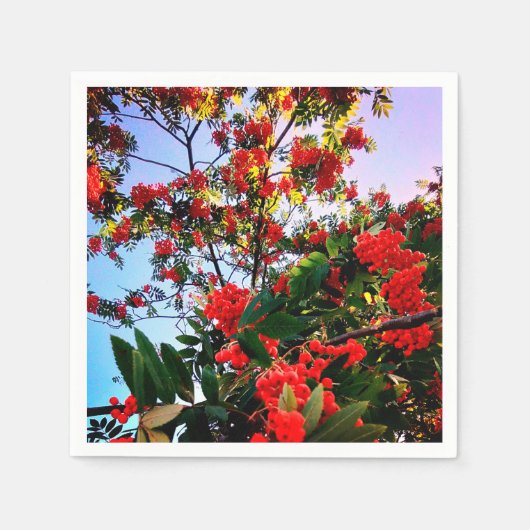 Rote Beeren Serviette (Vorderseite)