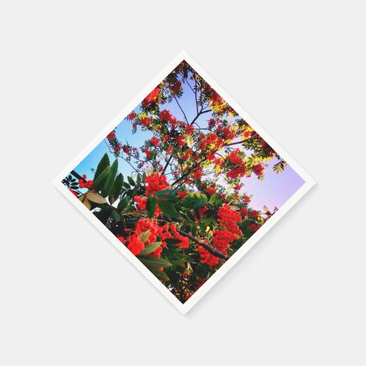 Rote Beeren Serviette (Ecke)