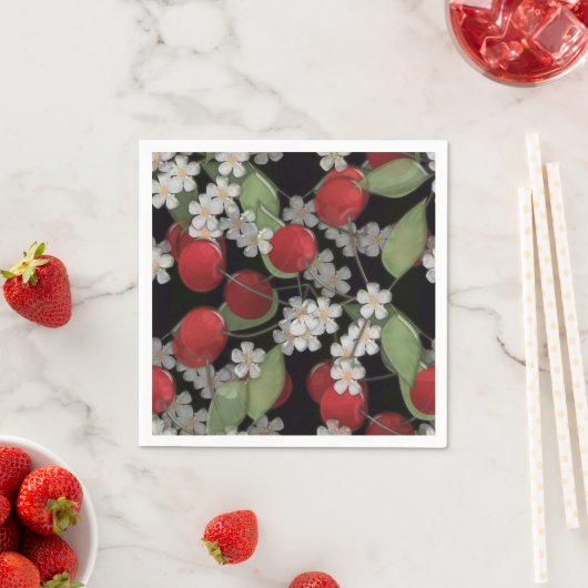 Rote Beeren Serviette (Beispiel)