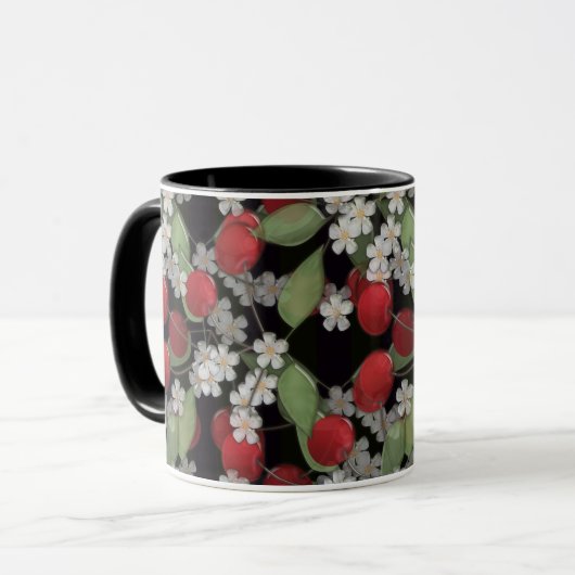 Rote Beeren Tasse (Vorderseite Links)