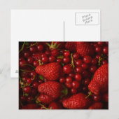 Rote Beeren und Erdbeeren Postkarte (Vorne/Hinten)